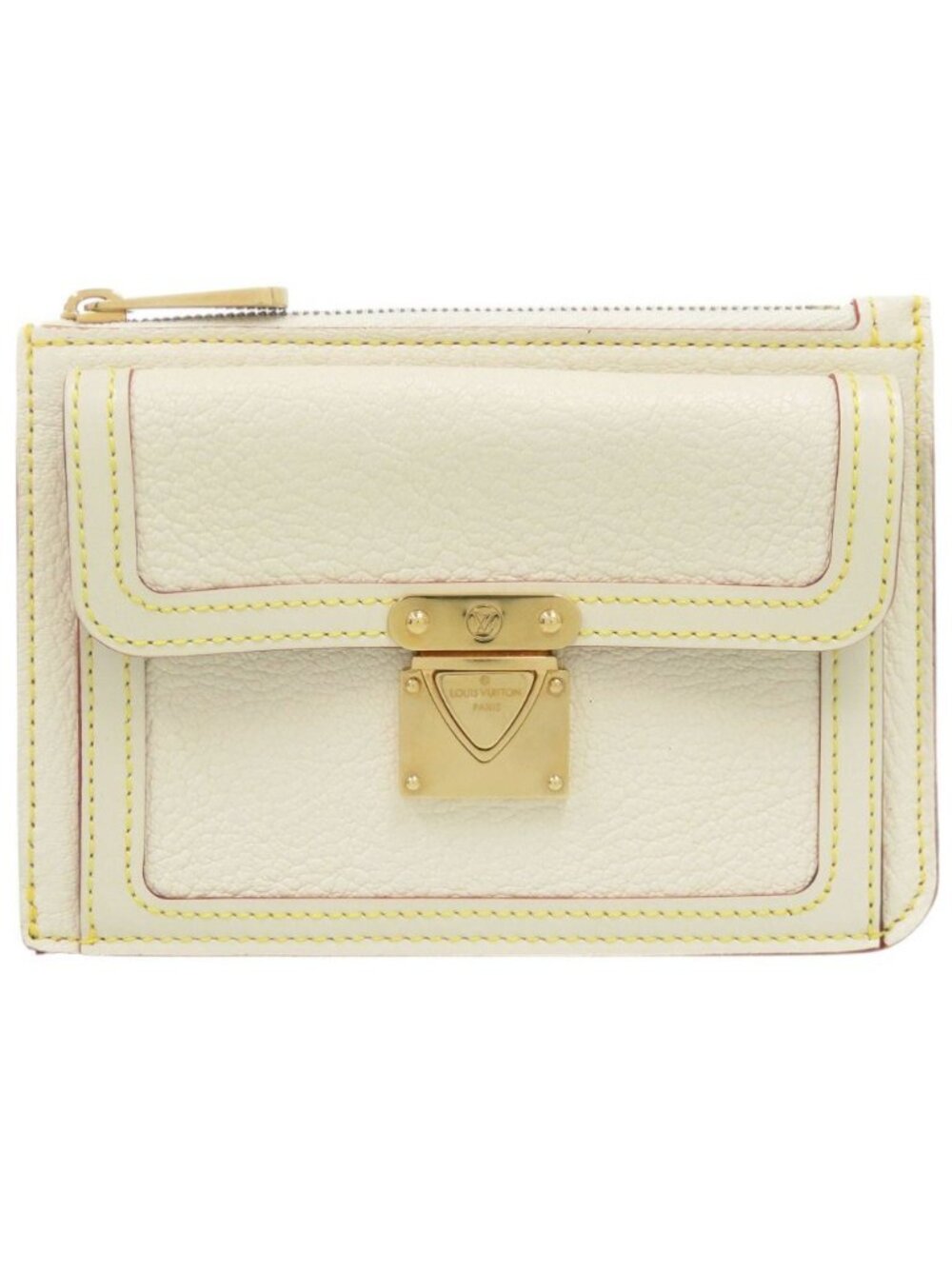 Louis Vuitton Unseparables Suhali Leather White Coin Purse